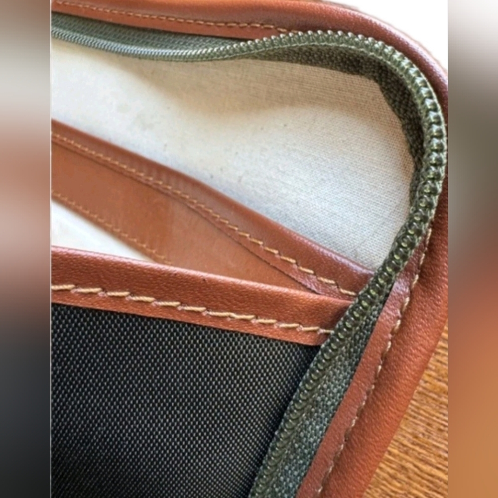 RARE Dunhill Vintage Green/Brown Canvas/Leather Portfolio Clutch (EUC) - Picture 12 of 15